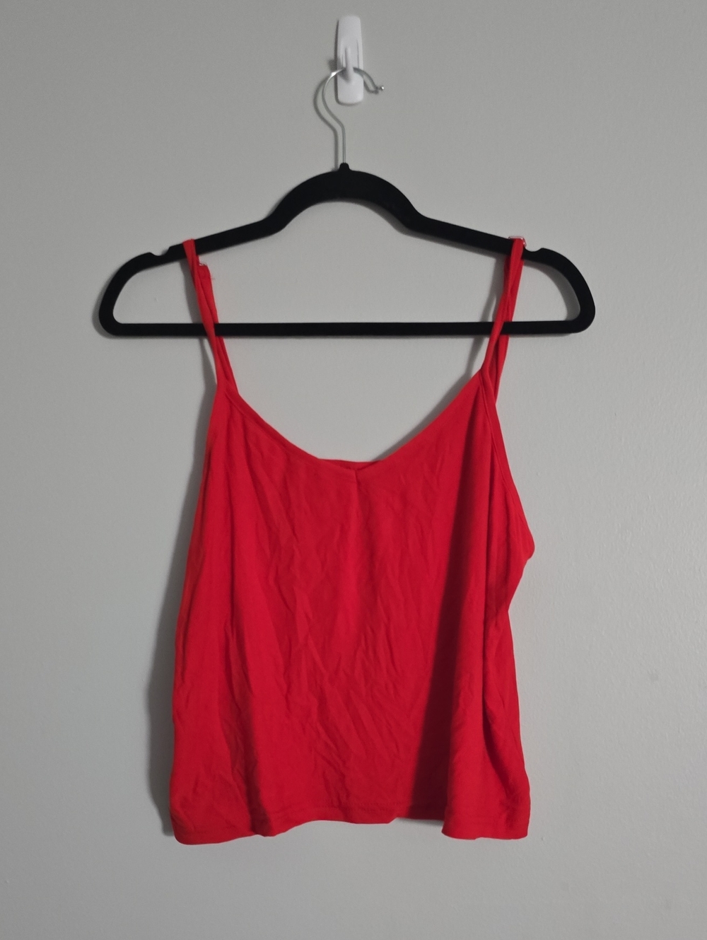 Fashion Nova Red Spaghetti Strap Cami + Ruffle Shorts